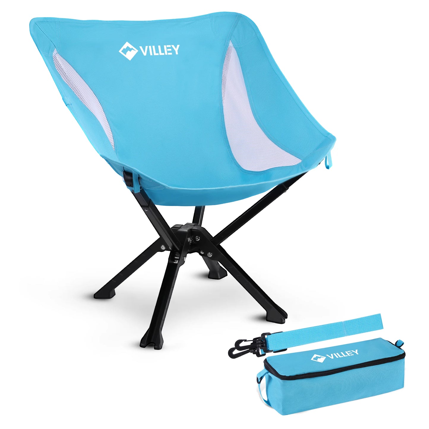 VILLEY Portable Camping Chair – Lightweight, 330 lb Capacity