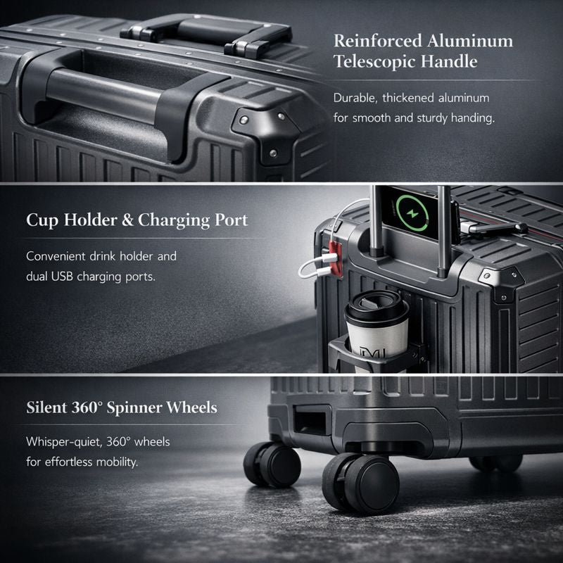 Large Polycarbonate Hard-Shell Suitcase