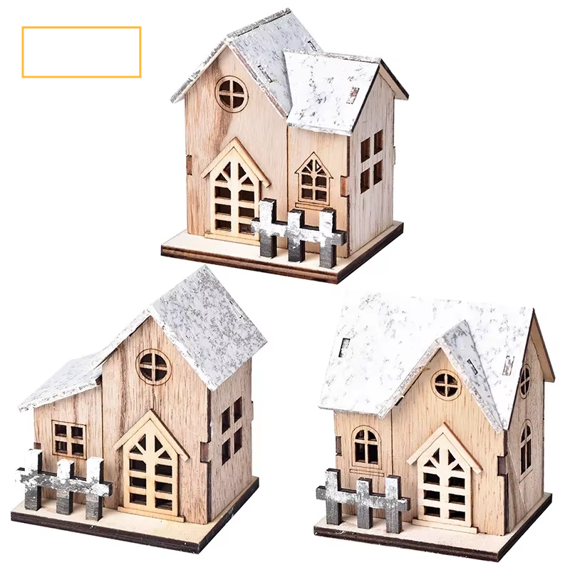 LED Wooden Christmas Cabin Decoration