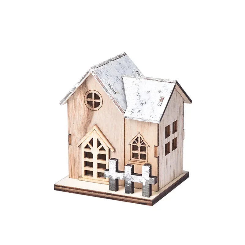 LED Wooden Christmas Cabin Decoration