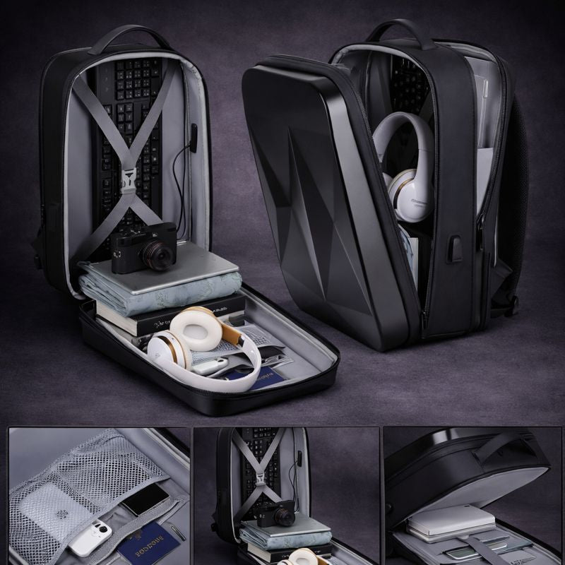 Hard-Shell Backpack with USB Charging | Aquasafe