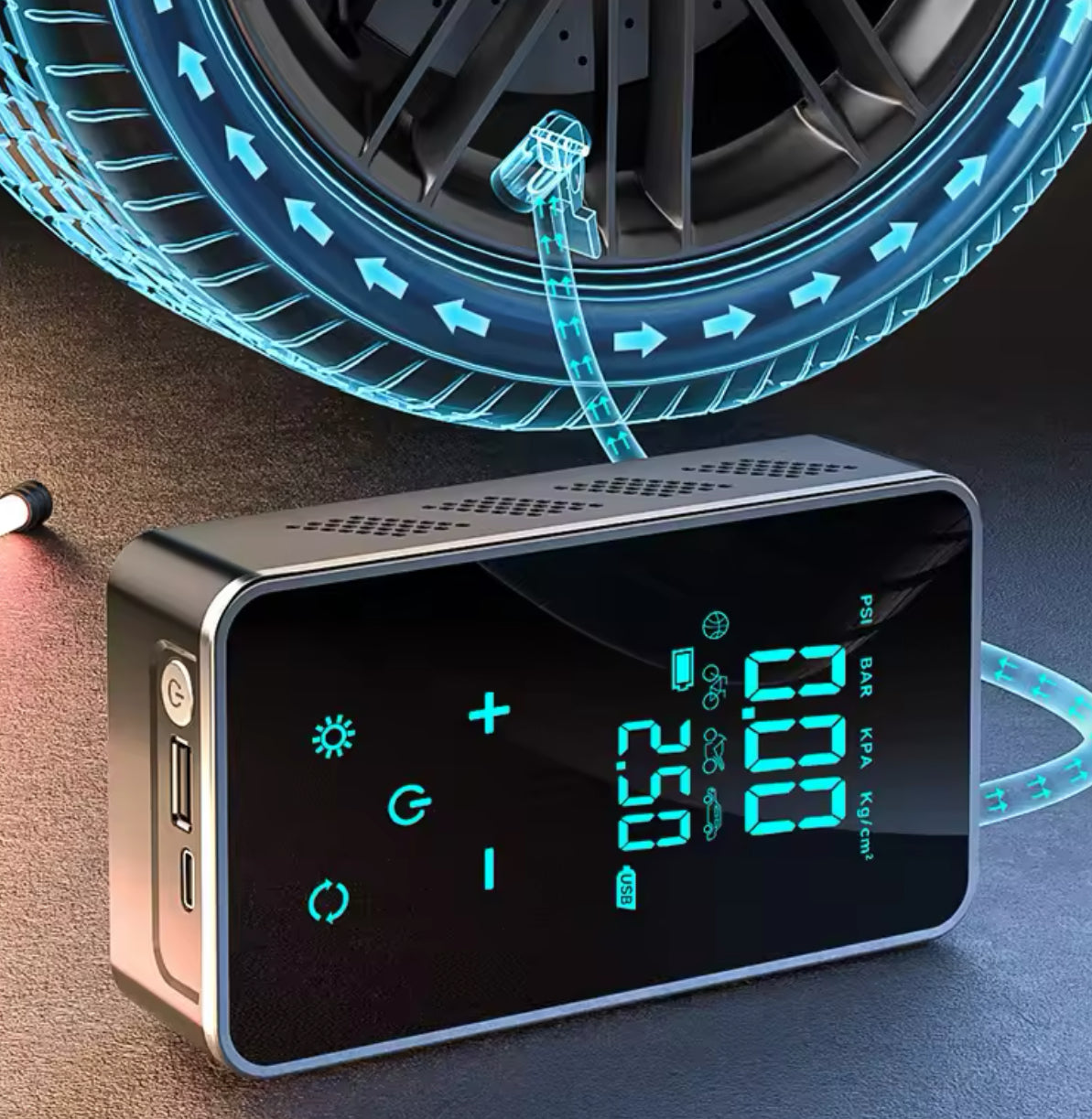 Portable Mini compressor - With touch screen