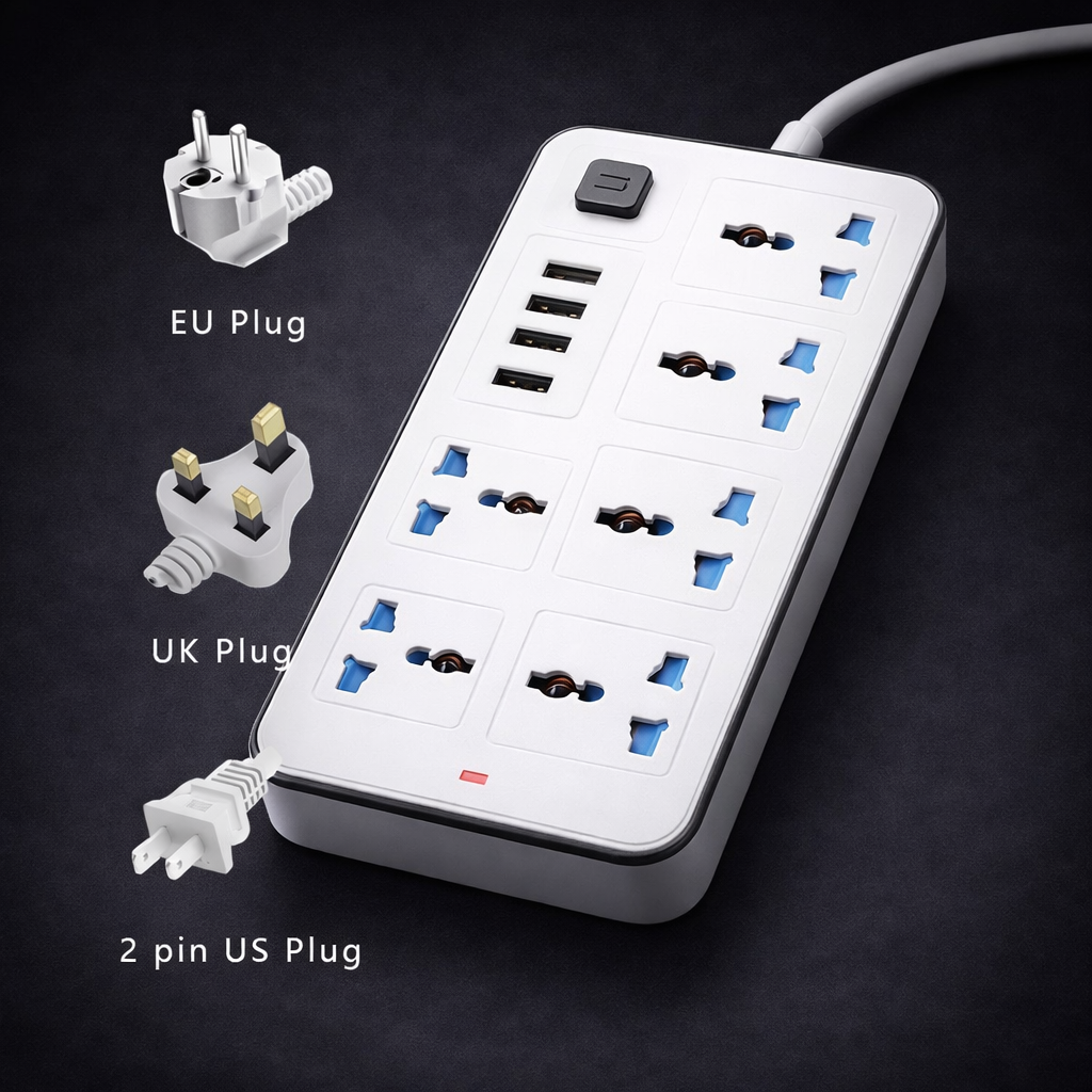 Universal Travel Power Hub with USB-C