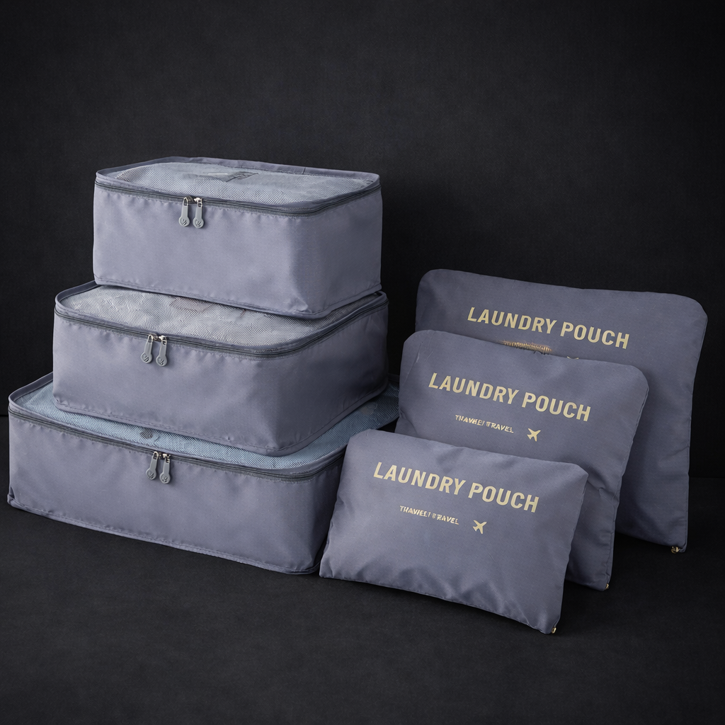 AeroVault Packing Cube Set — 6-Piece Travel Organizer System