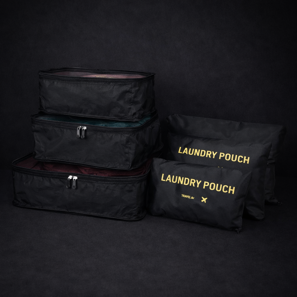 AeroVault Packing Cube Set — 6-Piece Travel Organizer System