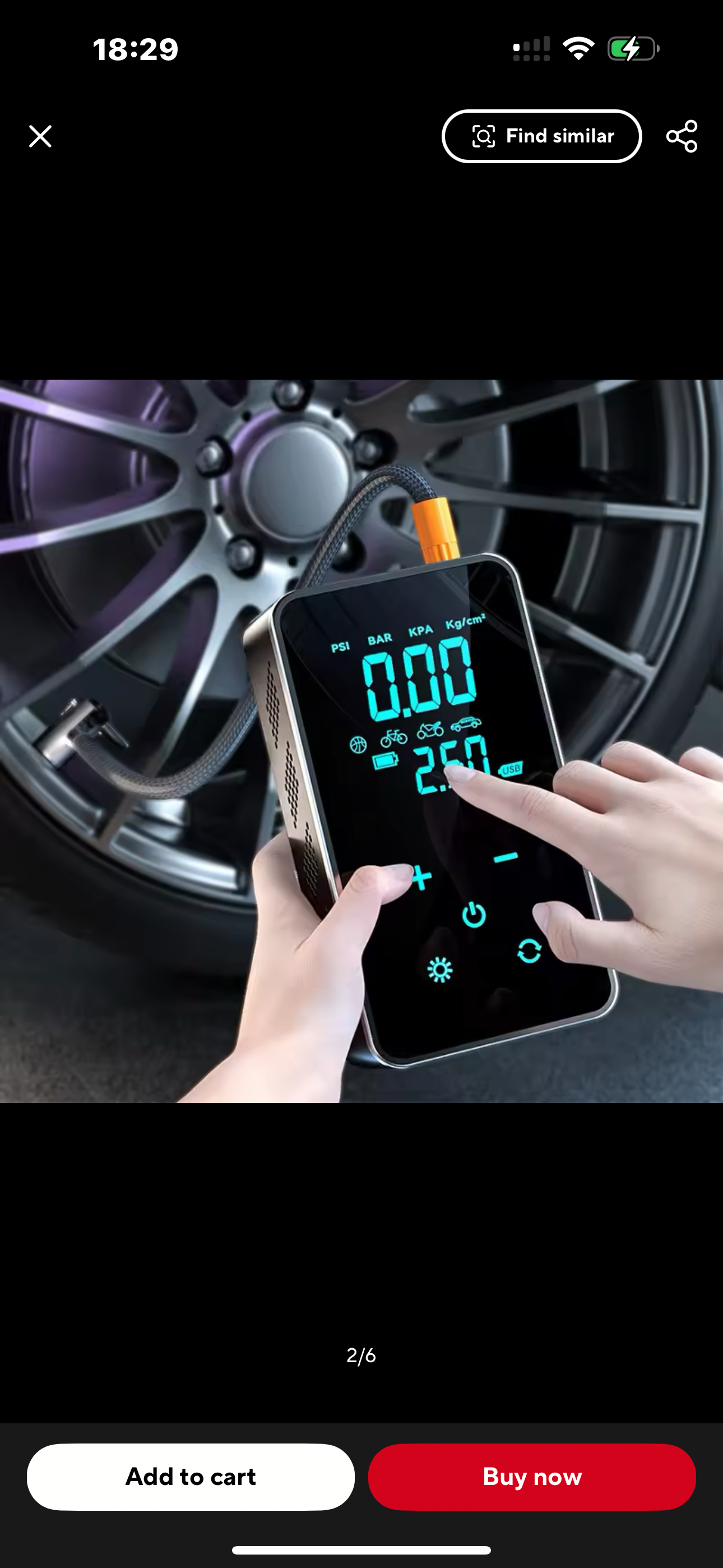 Portable Mini compressor - With touch screen