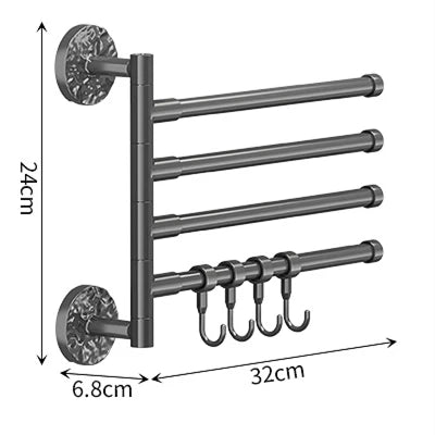 180° Rotatable Self-Adhesive Towel Holder