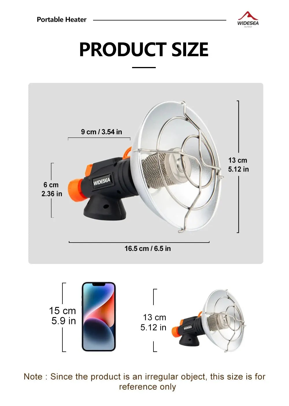 Portable Stainless Steel Camping Heater with Ignition