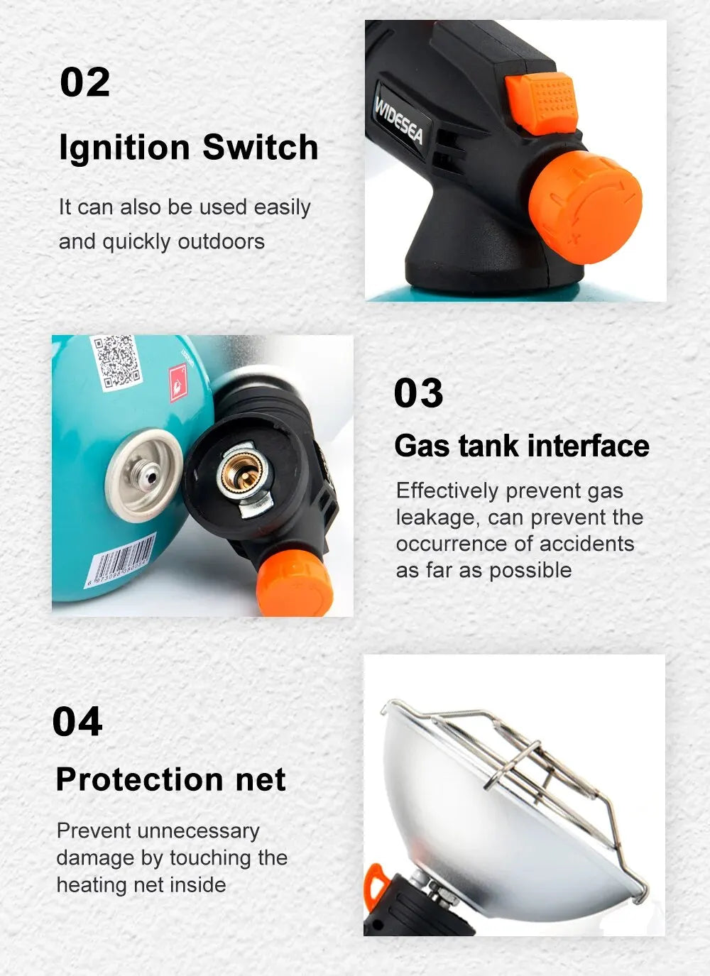 Portable Stainless Steel Camping Heater with Ignition