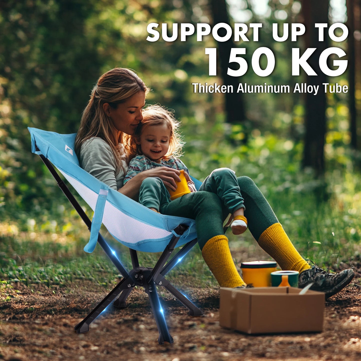 VILLEY Portable Camping Chair – Lightweight, 330 lb Capacity