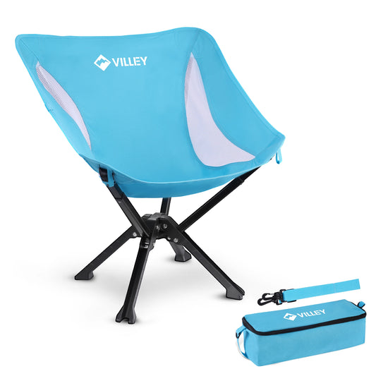 VILLEY Portable Camping Chair – Lightweight, 330 lb Capacity
