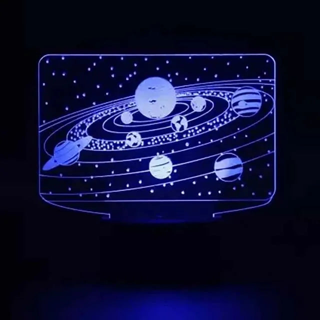 3D Solar System LED Night Light