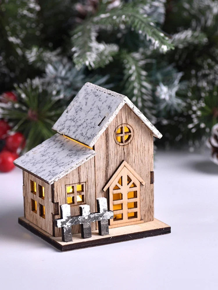 LED Wooden Christmas Cabin Decoration