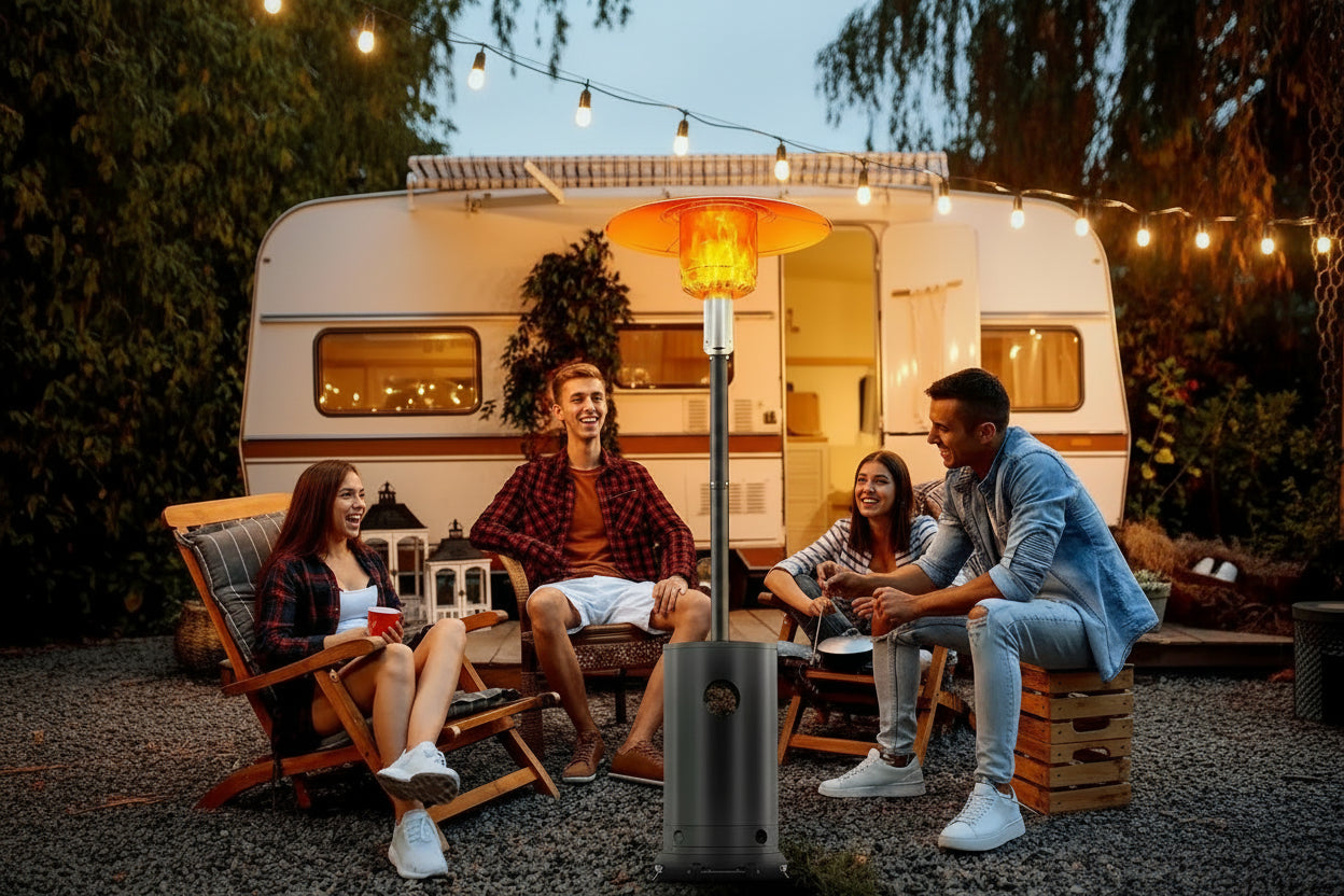 48,000 BTU Wind-Resistant Propane Patio Heater for Outdoor Spaces