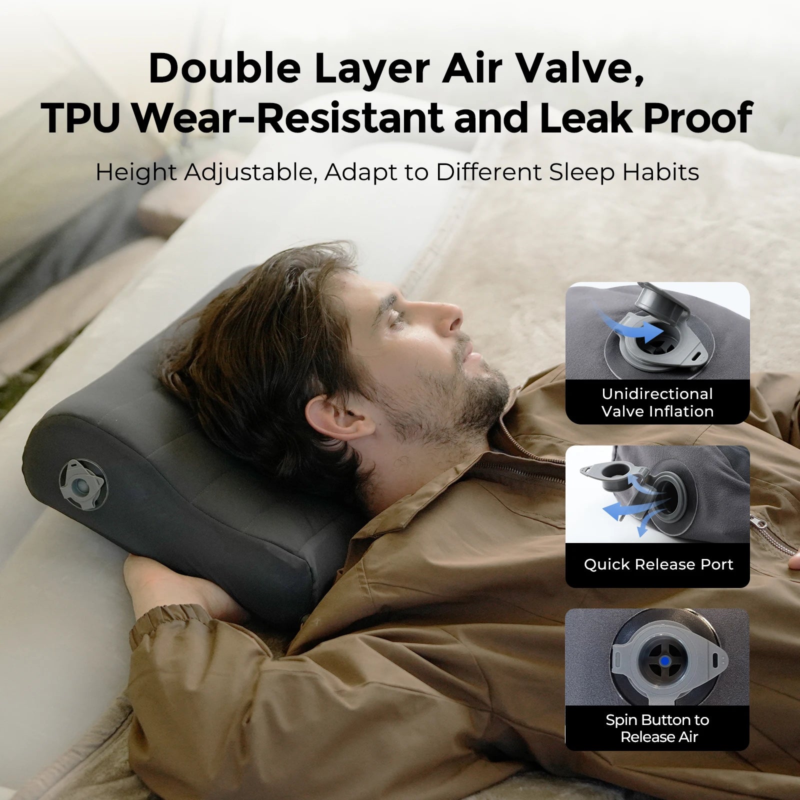 FLEXTAIL ZERO Inflatable Pillow | Ultralight Travel Comfort