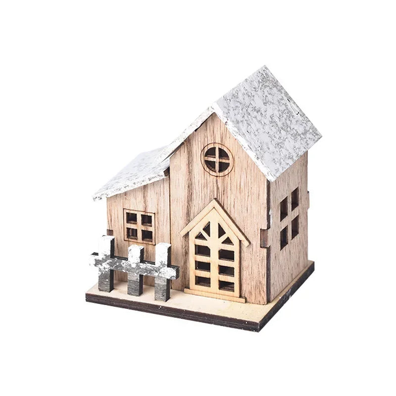LED Wooden Christmas Cabin Decoration